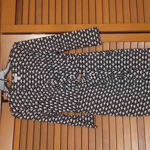 Charter Club Black and White Geometric Dress